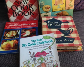 Betty Crocker New Picture Cookbook Text (60’s), Better Homes & Gardens (1971), ('62?), Good and Easy, Kids No Cook, All Time Favorites