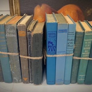 Antique Books/ Vintage Book Bundle Sets - Blue