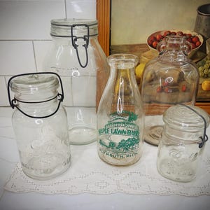 Vintage Milk Jug, Antique Jars