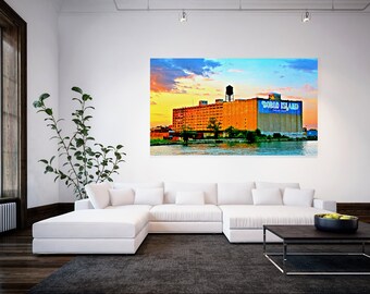 16 x 20 Canvas: Old Boblo Boat Dock, Detroit