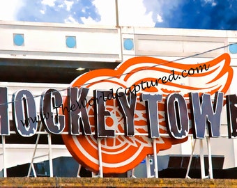 Detroit Mat Print: Hockey Town