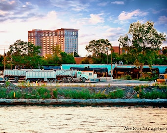 Grand Central (Train) Station Behind The Detroit River