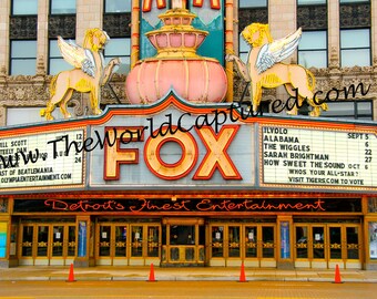 Detroit Mat Print: The Nostalgic Fox Theatre