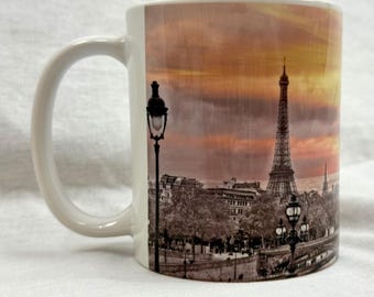 12 oz. ceramic mugs: Paris, The Colors of Michigan, and Haj