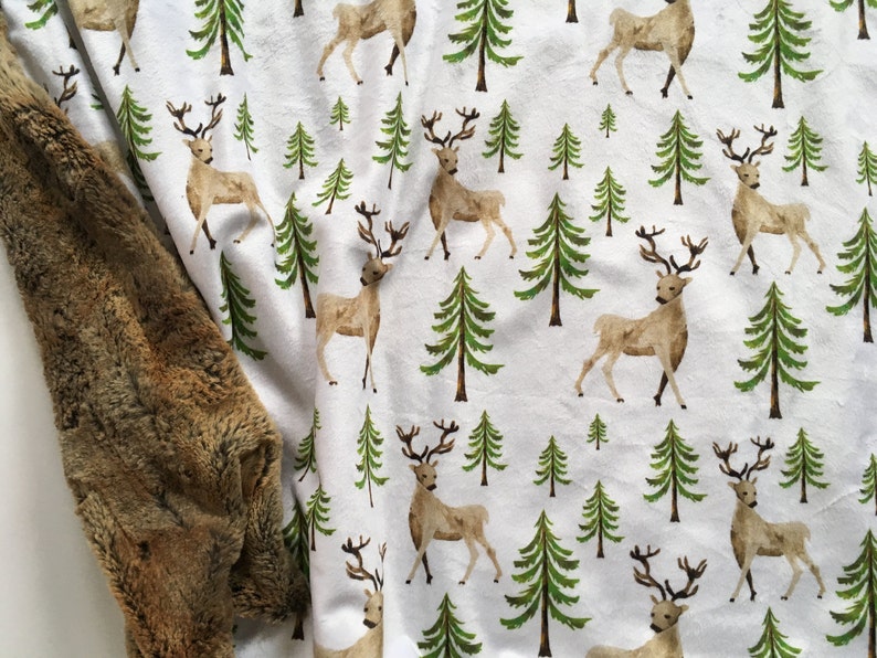Elk Deer Baby Blanket fawn brown nursery Blanket deer Etsy