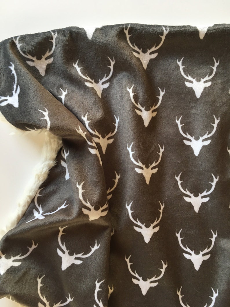Deer antler security blanket lovey Woodland Forest Animal Baby Etsy
