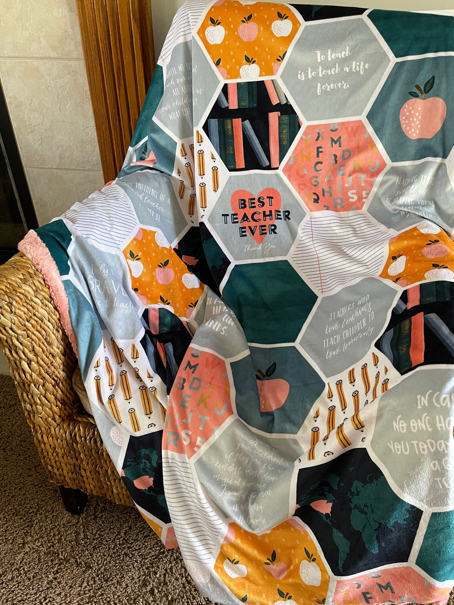 Teacher blanket teacher throw blanket Teacher retirement Etsy