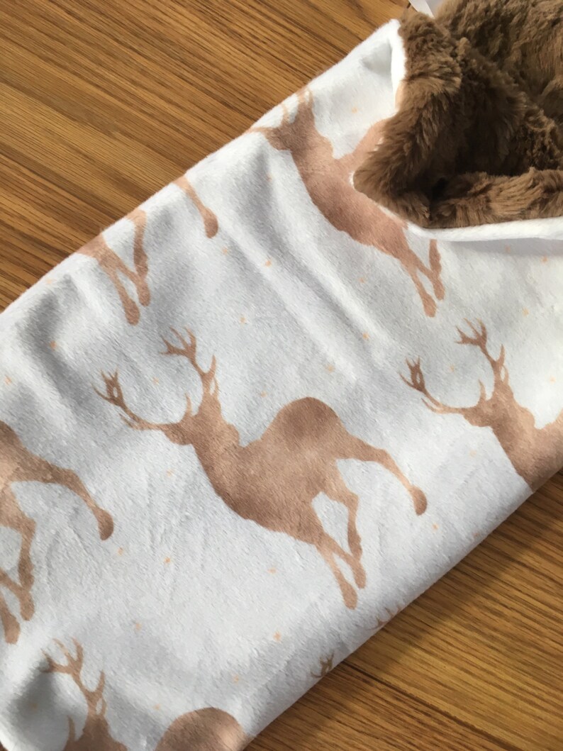 Deer antler security blanket lovey Woodland Forest Animal Baby Etsy