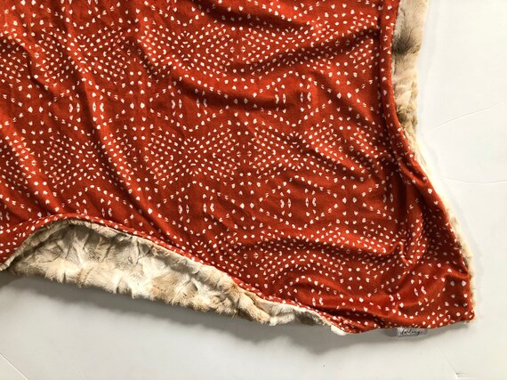 rust baby blanket