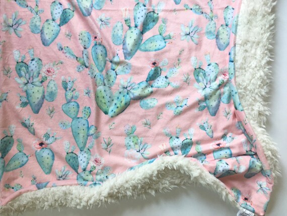 Succulent Blanket-Succulent decor-Succulent Nursery-Succulents-Mint Blanket-Baby Shower Gift-