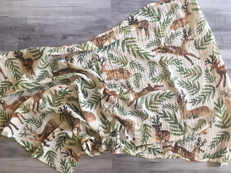 Swaddle Blanket / Deer Blanket Receiving Blanket Boy Baby