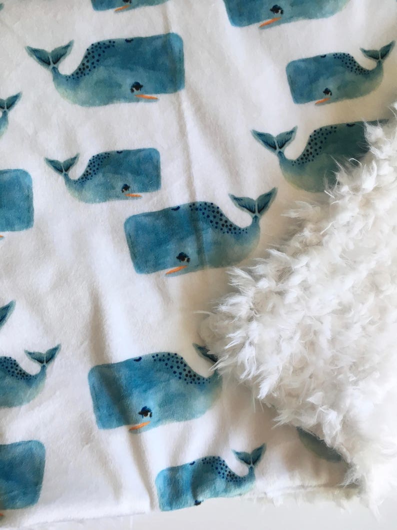 Whale baby blanket navy minky Baby Blanket minky Baby Blanket modern baby gift dwell darling hipster whales baby bedding