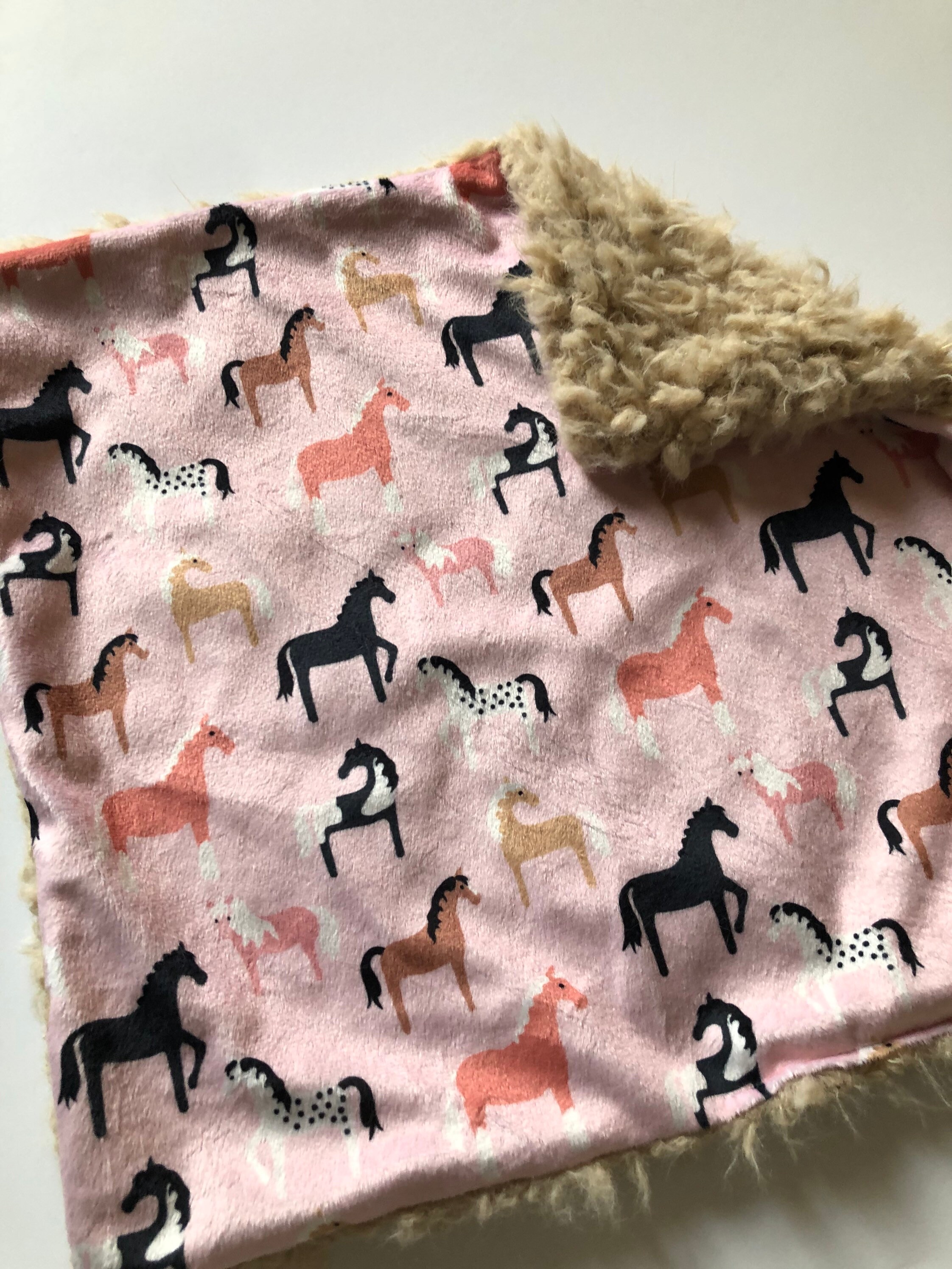 Horse lovey horse security blanket horse blanket horse room Etsy