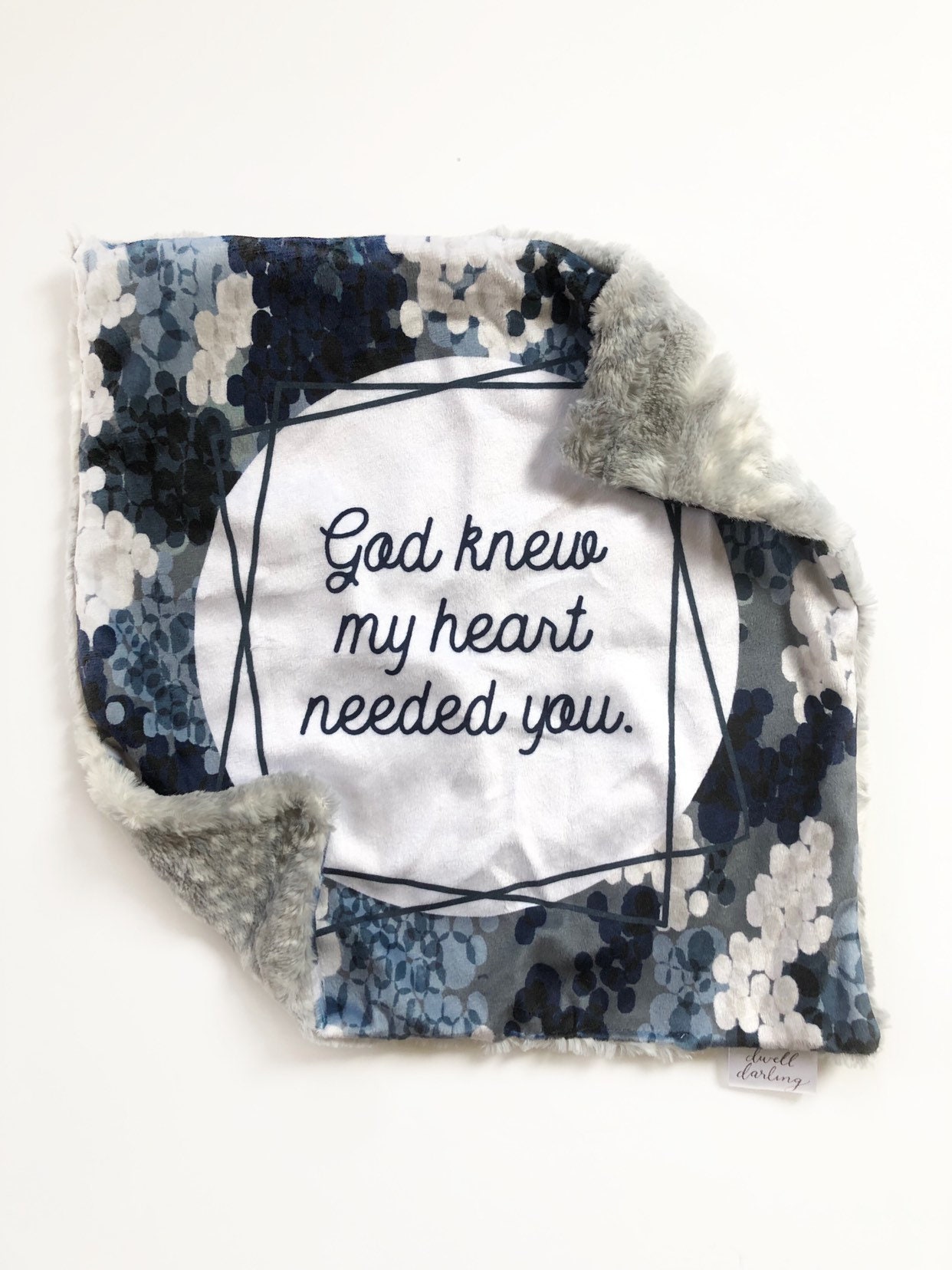 God knew my heart needed you lovey baptism security blanket Etsy