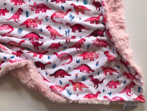 pink dinosaur blanket