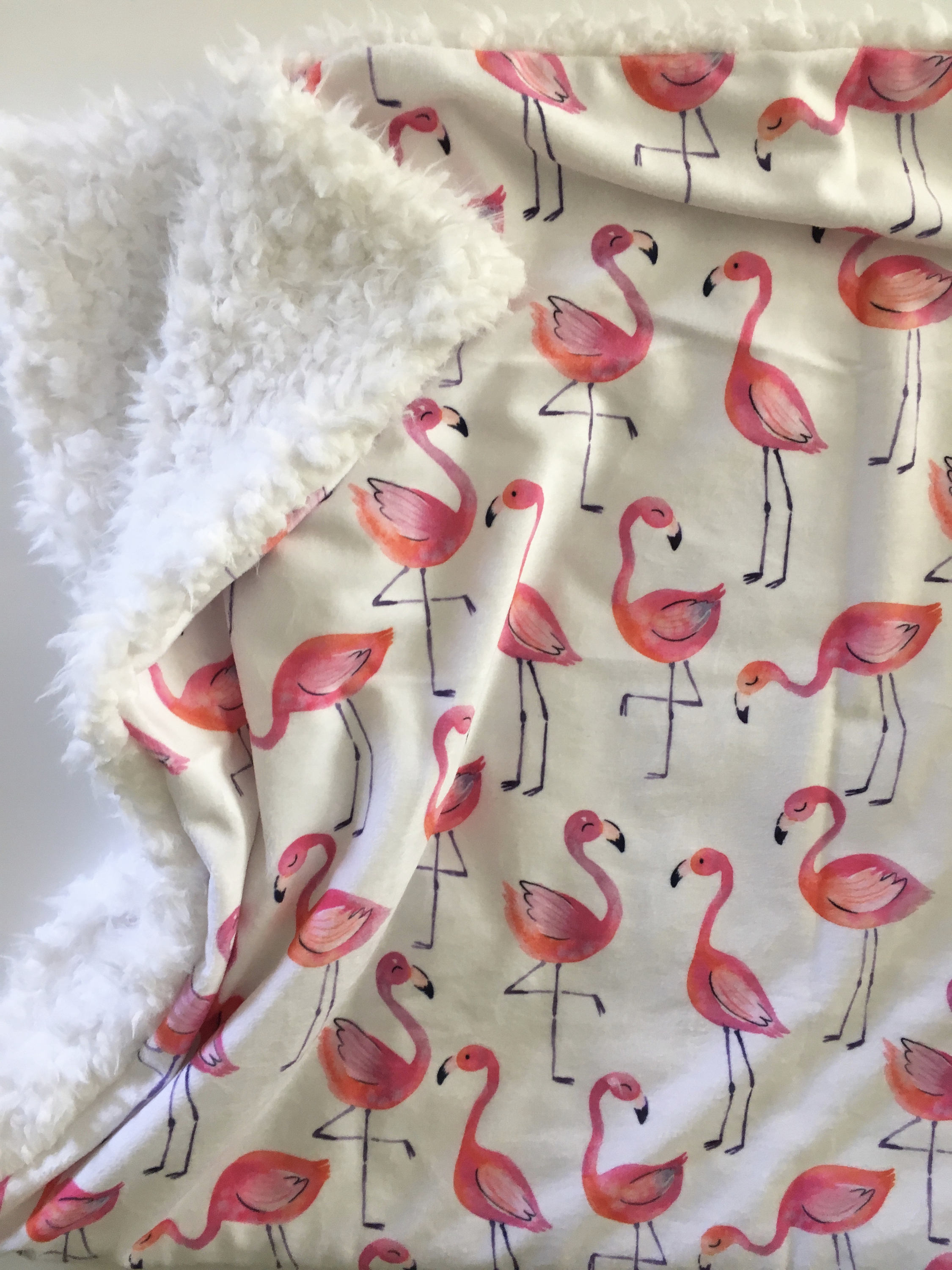Flamingo baby blanket minky flamingos nursery hot pink girl Etsy