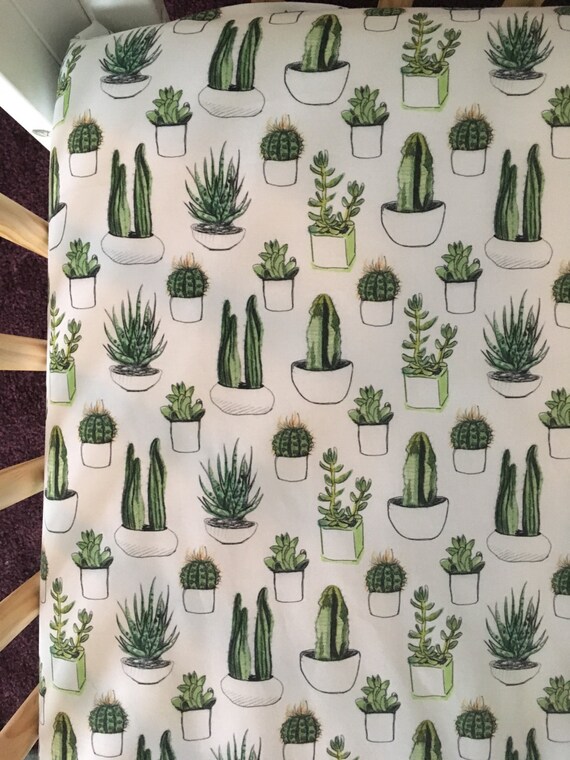 succulent crib sheet
