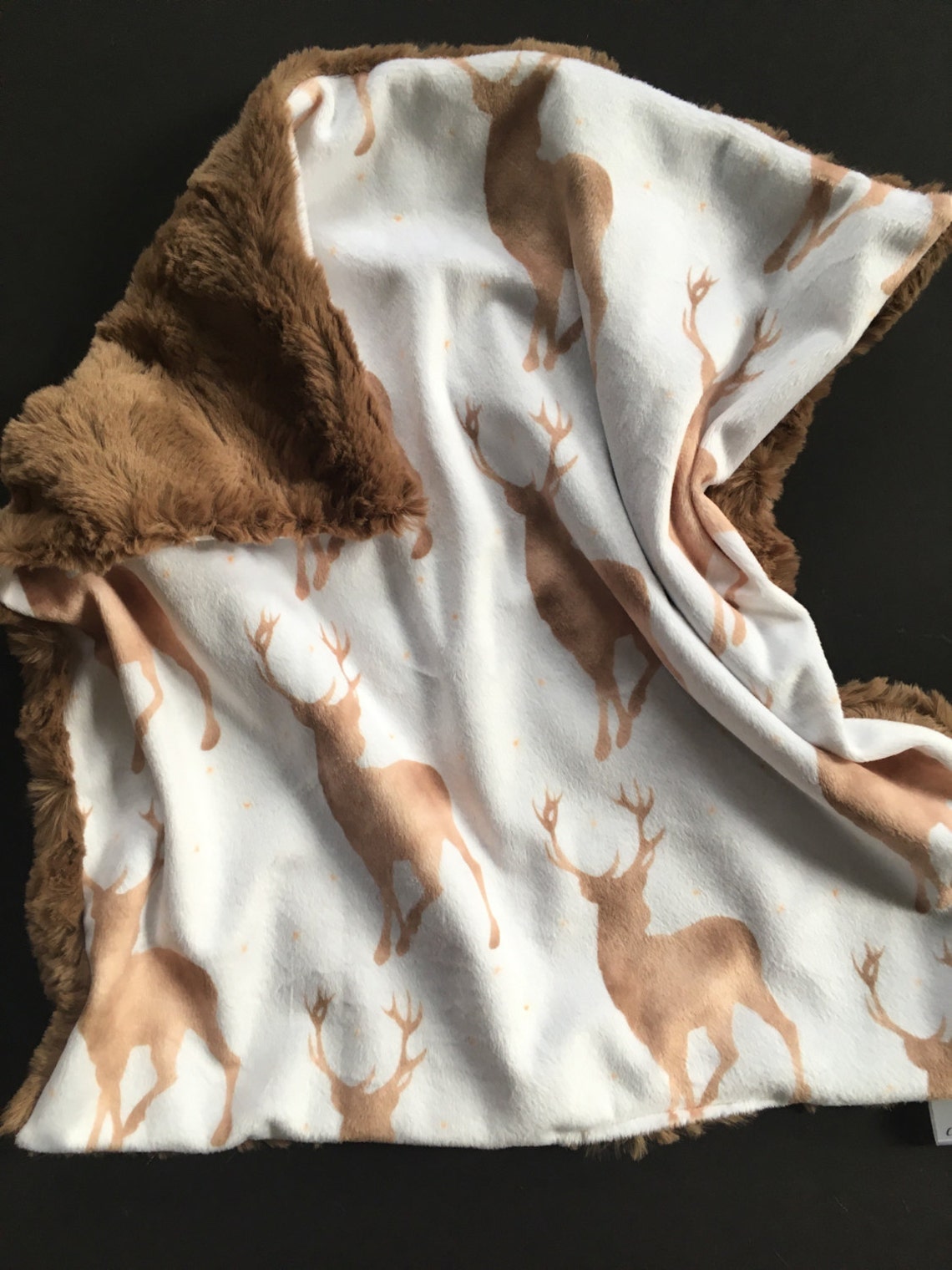 Deer antler security blanket lovey Woodland Forest Animal Baby Etsy