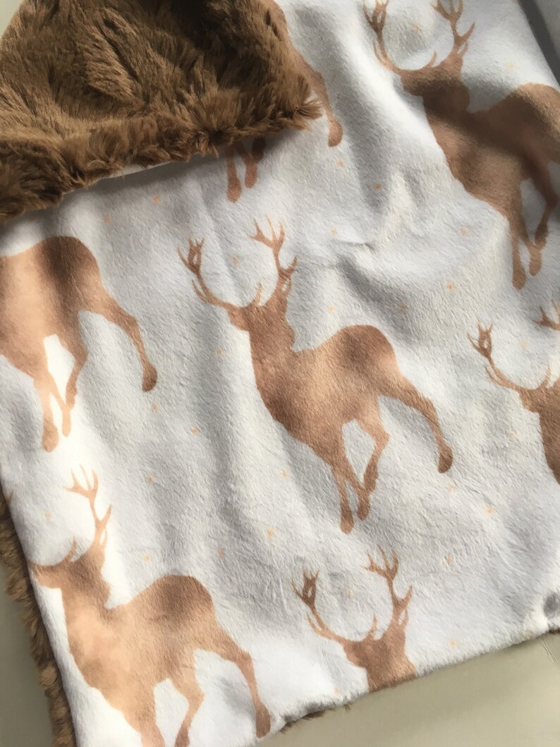 Deer antler security blanket lovey Woodland Forest Animal Baby Etsy
