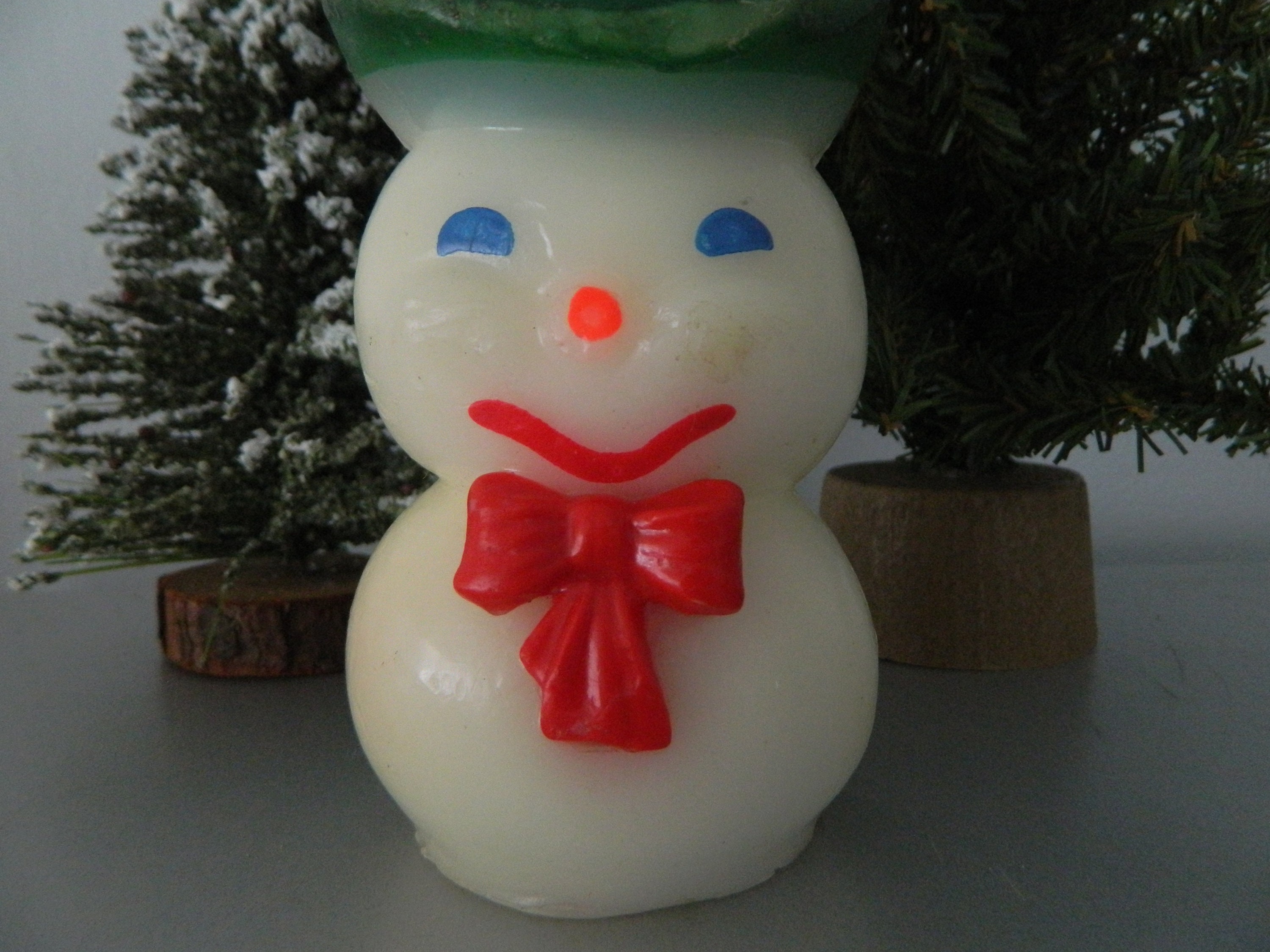 Gurley Snowman Candle / Mid Century Christmas Candle Snowman