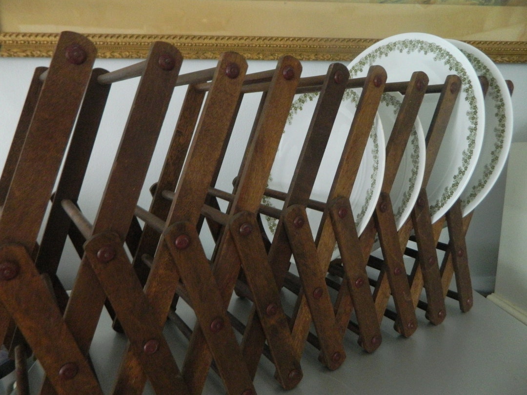 Wood Accordion Drying Rack / Primitive Rustic Farmhouse Wood Etsy