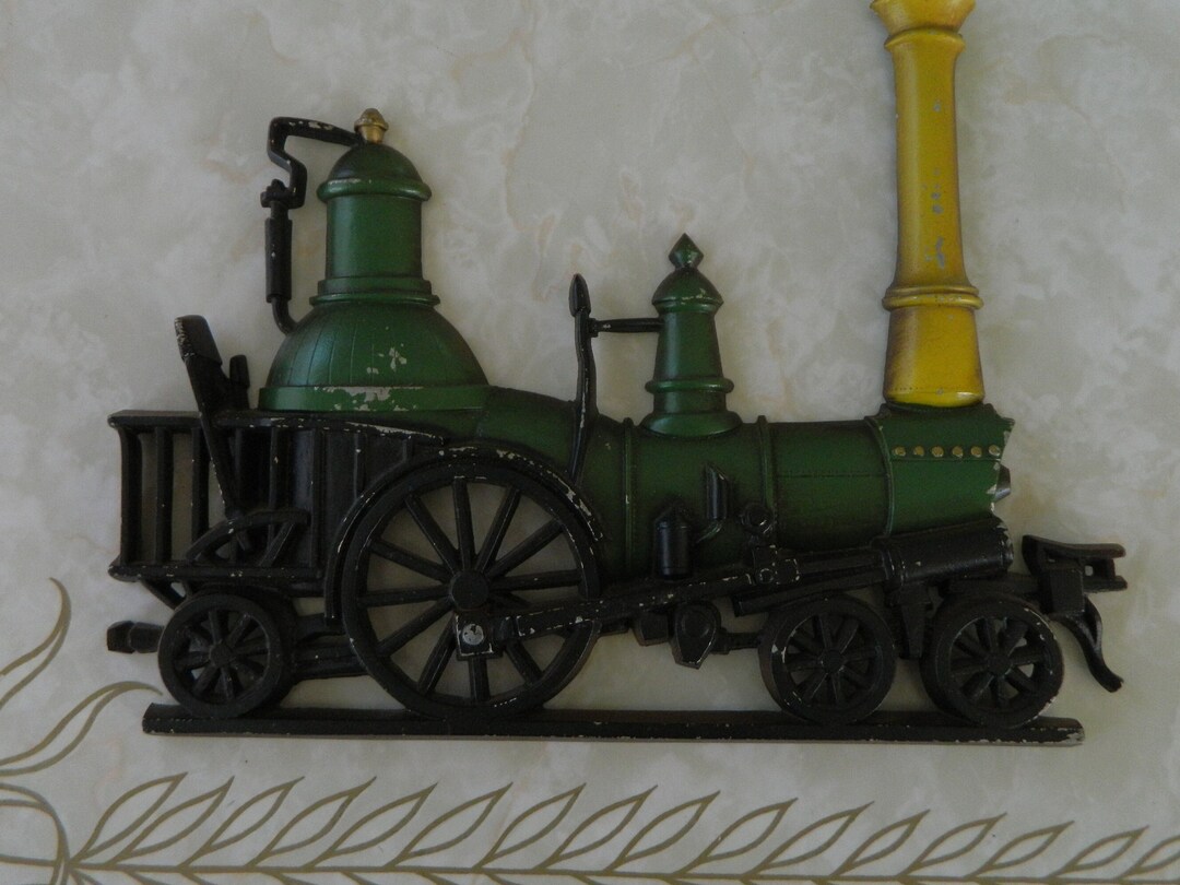 Sexton Train Cast Metal Wall Decor Plaque 1969 / Boys Room