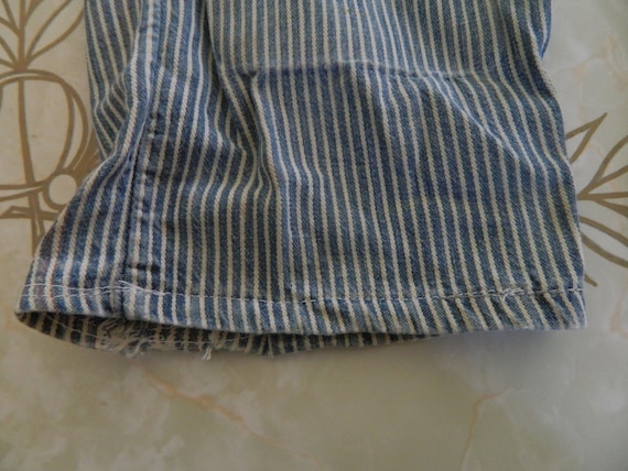 Little boys hickory stripe coveralls overalls siz… - image 4