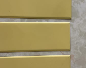 Yellow vintage metal border wall tiles