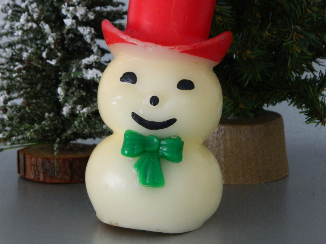 Gurley Snowman Candle / Mid Century Christmas Candle Snowman Etsy
