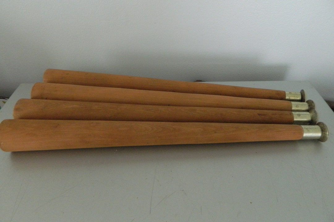 MCM Wood Tapered Legs With End Cap Set of 4 / 17 Inch Tapered Wood