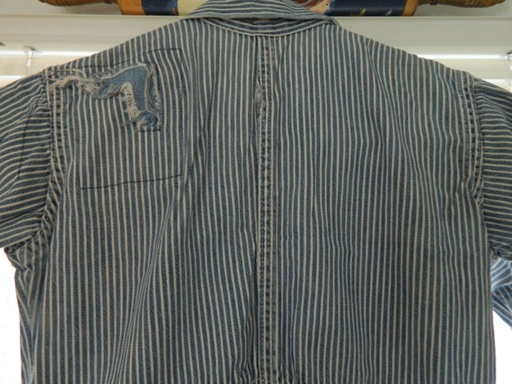 Little boys hickory stripe coveralls overalls siz… - image 7
