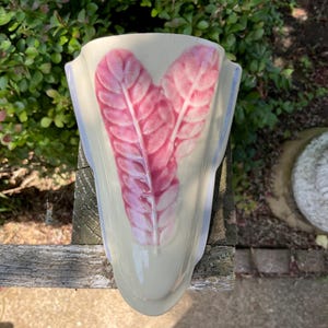 Fern wall pocket vase art deco early to mid century wall pocket