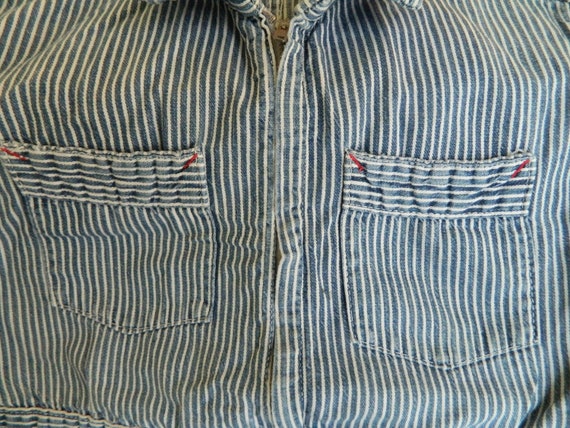 Little boys hickory stripe coveralls overalls siz… - image 1