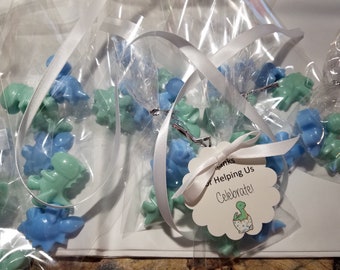 Handmade Baby Dinosaur Soaps, Dino Shower Favors, DIY Baby Shower Gift favors , Dino Soaps, Party Favors, Birthday Gift,