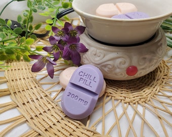 Fragrant Chill Pill Wax Melts, Chill out and Unwind, Shower Favors, Love Romance, Anniversary, Wedding, Mother's Day