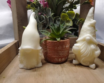 Adorable Garden Gnome Candles, Cute Boy and Girl Gnomes, Fairy Garden,  Soy Wax