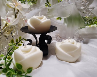 Large Rose Shaped Candle, Unique Home Decor, Rose Candle ,Candle Gift, Soy Wax,