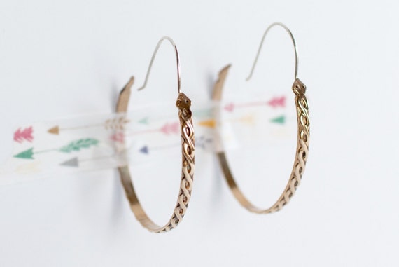 Gold or Silver Hoop Earrings Snake Earrings Modern Minimal Jewelry Hoop Earrings Boho Jewelry Serpent Festival Jewelry Snake Jewelry Orboros