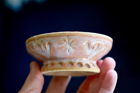 Handmade Ceramic Ring Dish: Pottery Jewelry Holder, Food Safe Bowl, Footed Stoneware Jewelry Bowl, Ice Cream Bowl, Candy Dish