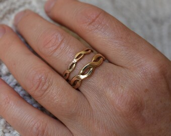 Gold Twist Band Silver Twist Band Wedding Rings Wedding