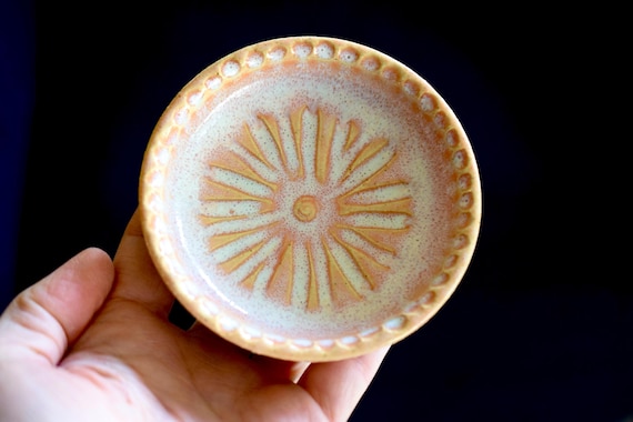 Handmade Ceramic Ring Dish: Pottery Jewelry Holder, Food Safe, Footed Ice Cream Bowl, Candy Dish