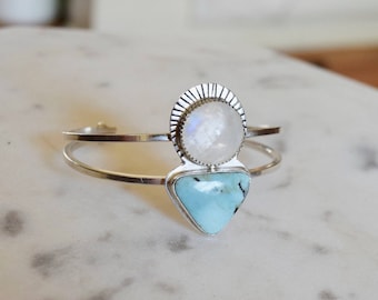 Turquoise Cuff Bracelet Moonstone Cuff Labradorite Cuff Silver Cuff Bangle Gold Cuff Boho Jewelry Natural Stone Jewelry Unique Gift for Her