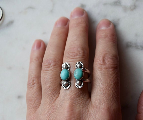 Turquoise Ring, Cuff Ring, Sun Ring, Birthstone Ring, Adjustable Ring, Boho Jewelry, Multi Stone Ring, Natural Gemstone Ring, Moonstone Ring