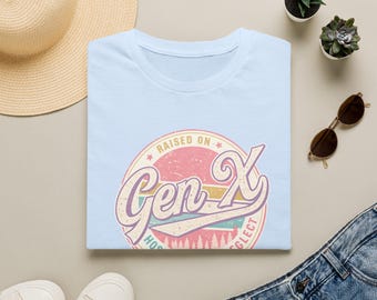 Gen X raised on hose water and neglect retro vintage style funny Unisex Softstyle T-Shirt