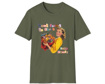 T-shirt vintage bonbon d'Halloween : t-shirt costume rétro Trick or Treat