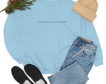 Je préfèrerais être dans le bosquet, Sweatshirt épais unisexe à col rond, différentes couleurs disponibles, Ole Miss, Rebels, Hotty Toddy, Egg Bowl