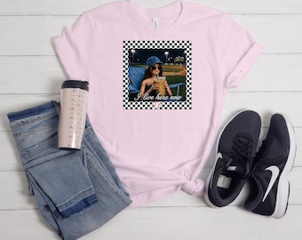 Retro doll mom I Live Here Now sarcastic funny baseball mom softball shirt Unisex Softstyle T-Shirt
