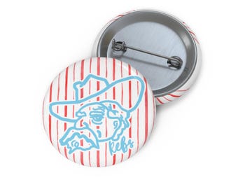 Handrawn Rebs Ole Miss Rebels Pin Buttons