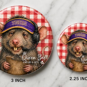 Lane’s a Rat Rebels Tailgating Mississippi Football Game Day spirit Button,  2sizes, funny