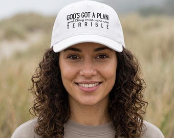 God's Got a Plan trendy Cap | Baseball Cap, Faith Christian Saying